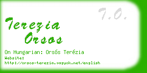terezia orsos business card