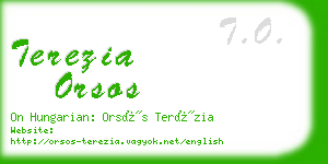 terezia orsos business card